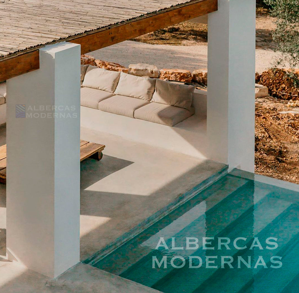 Alberca moderna estilo mediterráneo con acabados premium — modelo Select