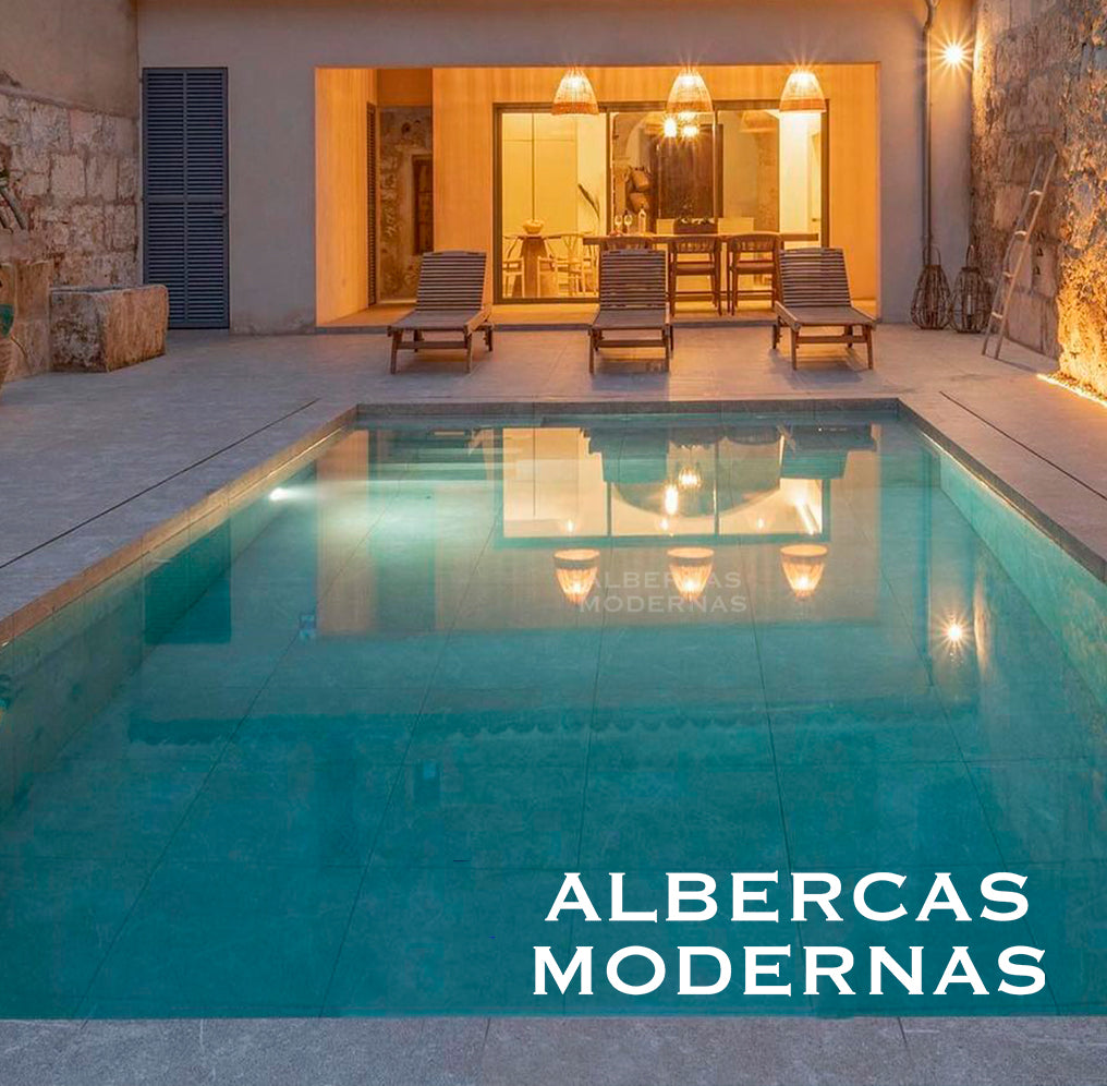Alberca Moderna Select con terraza moderna